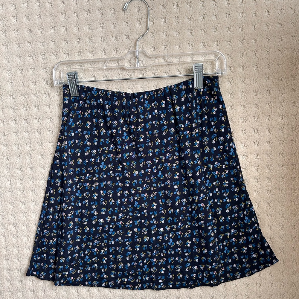 Madewell Layton Mini Slip Skirt in Floral